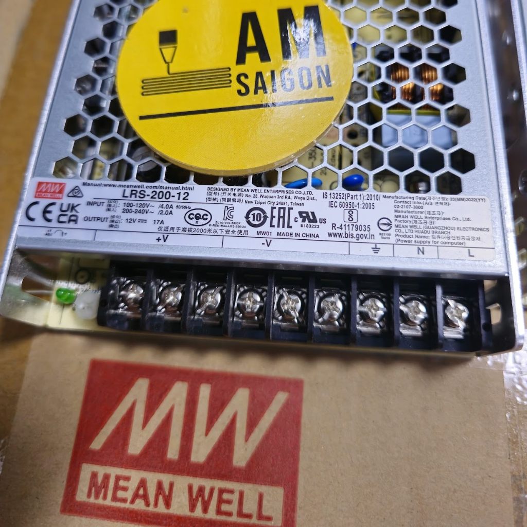 Nguồn tổ ong Meanwell LRS-200 12V 24V New 100% chính hãng bảo hành 12 tháng