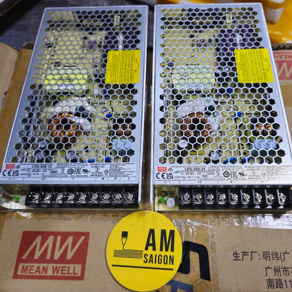 Nguồn tổ ong Meanwell LRS-200 12V 24V New 100% chính hãng bảo hành 12 tháng