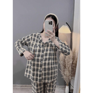 Đồ bộ bầu trước và sau khi sinh chất lanh mềm mại mặc nhà