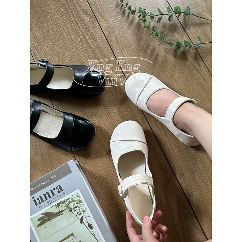 Giày MaryJane Bệt Gót 2023