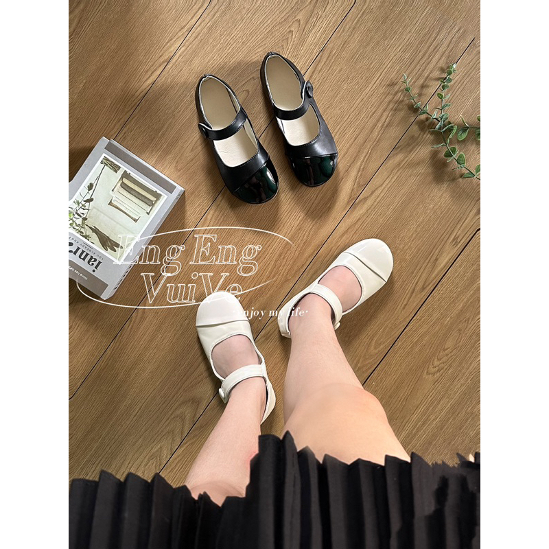 Giày MaryJane Bệt Gót 2023