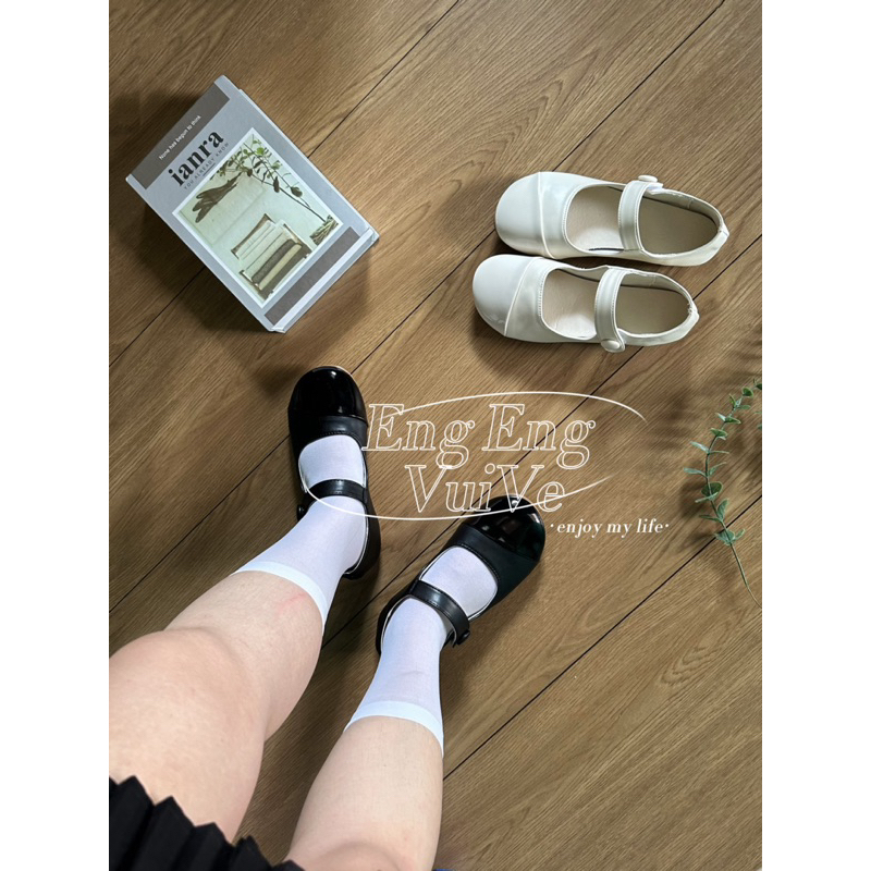 Giày MaryJane Bệt Gót 2023