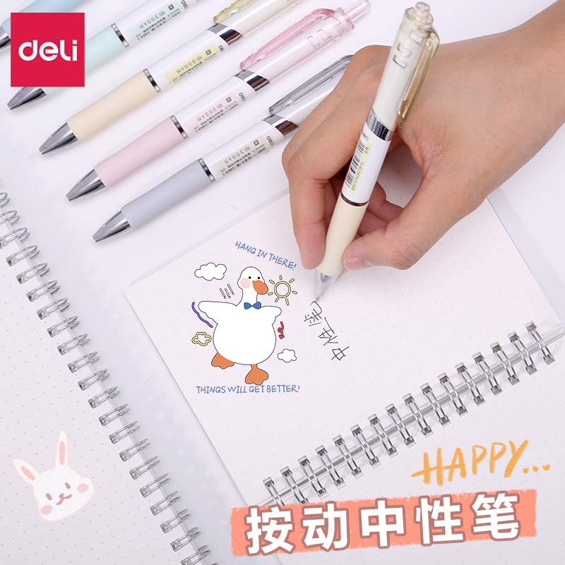 Bút Gel Deli Bút Nước S11 Viết Chính Hãng Ngòi 0.5mm Dành Cho Học Sinh Sinh Viên Văn Phòng Phẩm