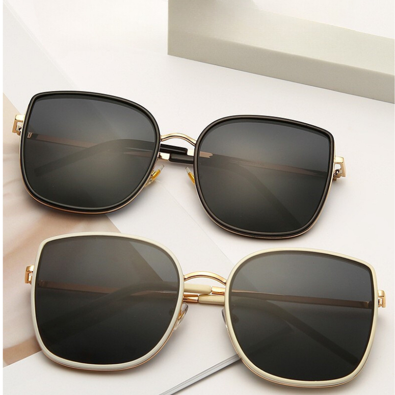 Kính mát thời trang AORI chống tia uv, kính mắt vuông gọng kim loại dành cho nam và nữ