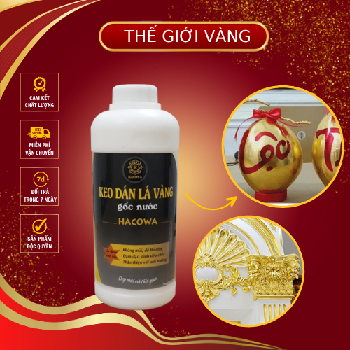 Keo dán lá vàng gốc nước Hacowa