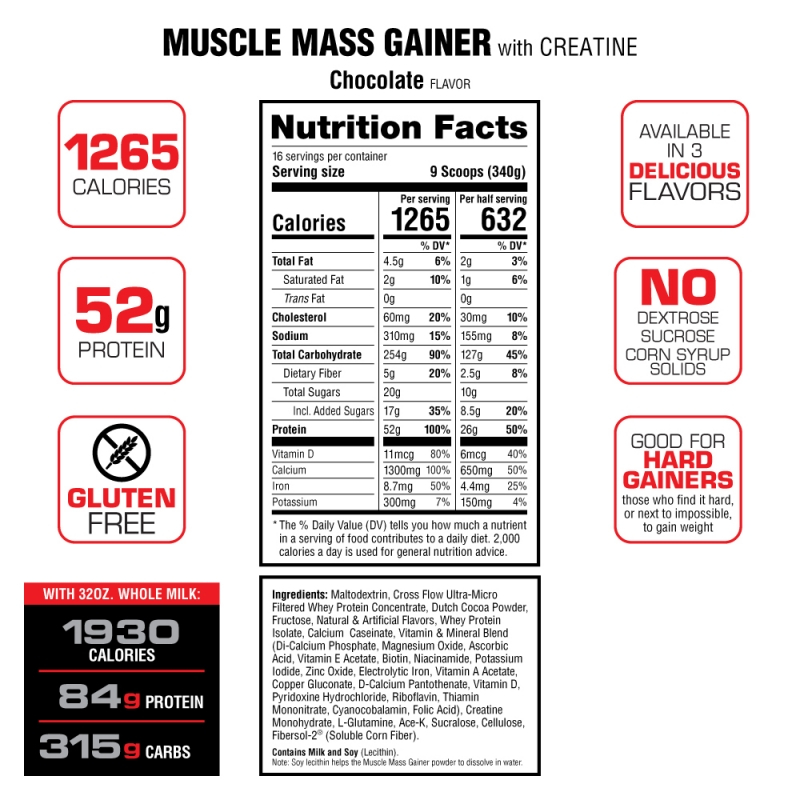 Labrada Muscle Mass Gainer 12lbs hỗ trợ tăng cân cao cấp
