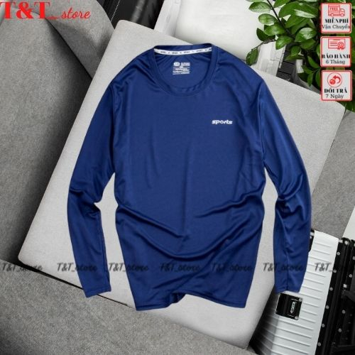 Áo dài tay nam  , Áo thun nam dài tay cổ tròn thun lạnh dáng ôm giữ nhiệt mùa thu đông  - D&D_ store