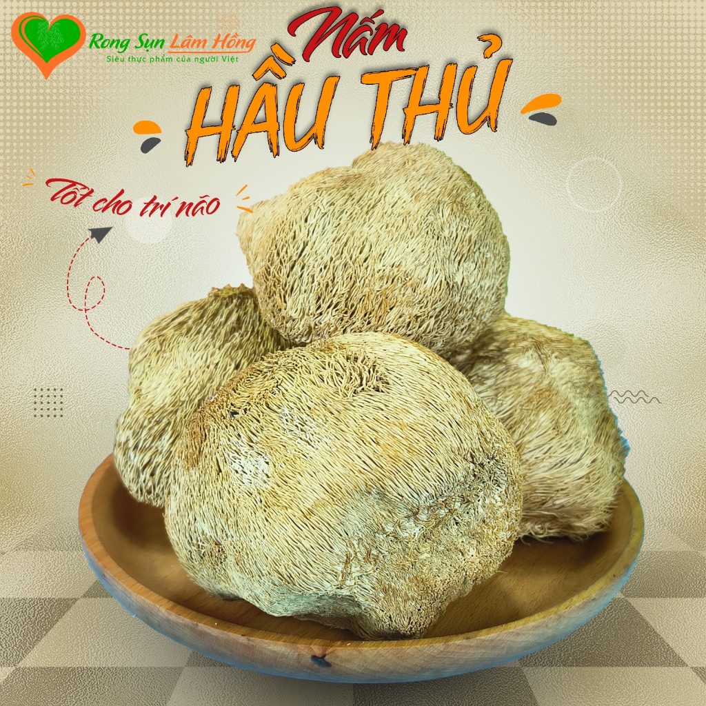 Nấm Hầu Thủ khô - Nấm đầu khỉ khô 100 gram