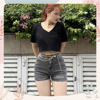[Bigsize 58-85kg] Quần Short Jean Basic Xám/ Đen/ Đậm, Lưng Cao, Co Giãn Mạnh