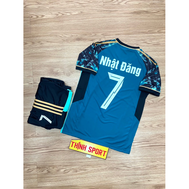 Quần áo bóng đá vải thun lạnh tuyển Đức màu xanh rêu in tên số theo yêu cầu