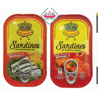 Cá trích sea crown 125g ngâm dầu sốt cà,hsd: 2_2027