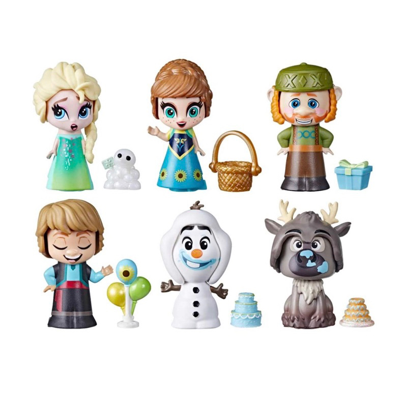 Đồ chơi nhân vật Disney Frozen set 6 kèm phụ kiện quà tặng mini