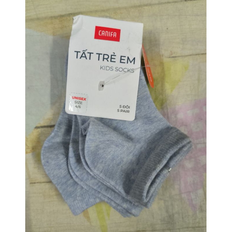 Pack 5 đôi tất unisex trẻ em Canifa