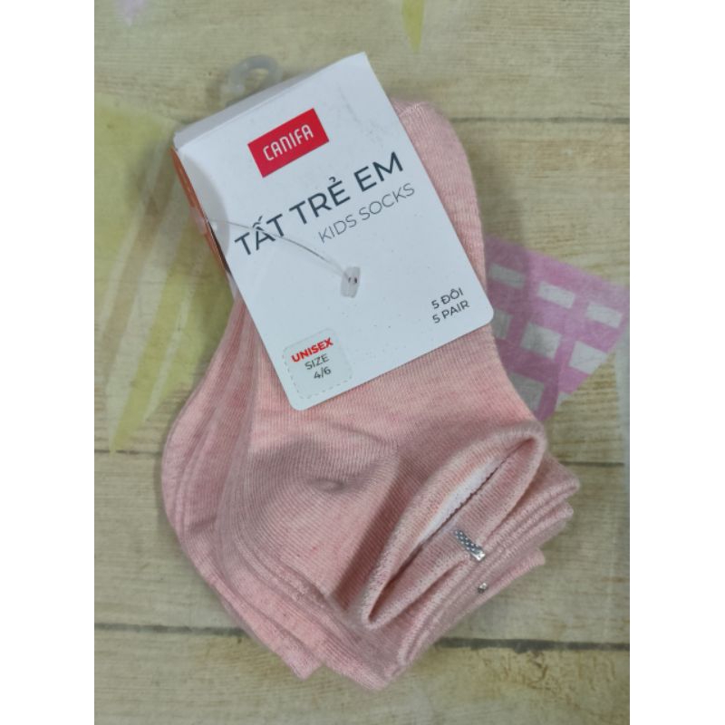 Pack 5 đôi tất unisex trẻ em Canifa