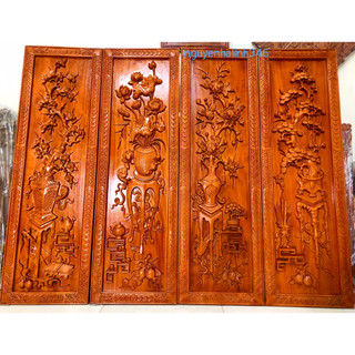Bộ Tranh Tứ Bình Gỗ Hương Cao Cấp