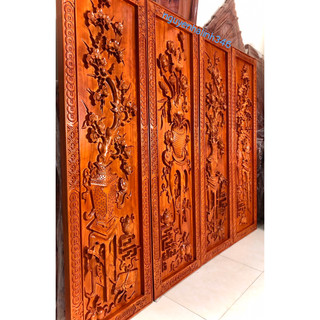 Bộ Tranh Tứ Bình Gỗ Hương Cao Cấp
