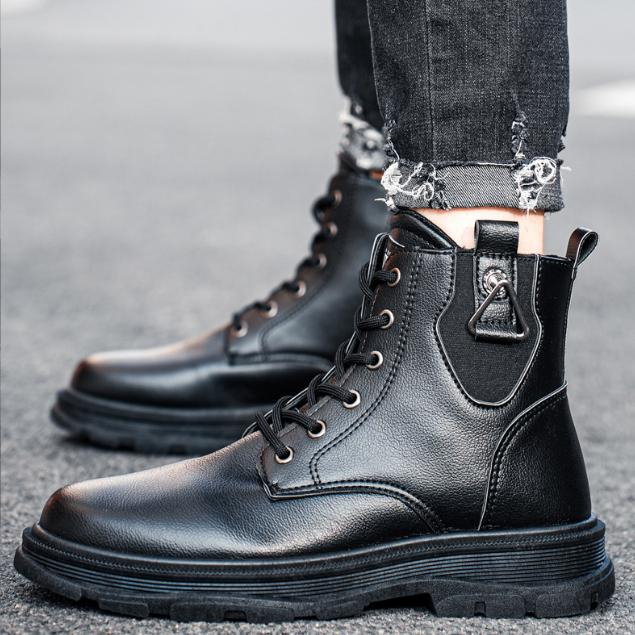 Giày Boot Nam Da Mờ Màu Đen GN451 - GN394