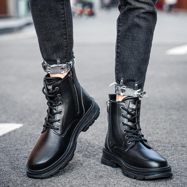 Giày Boot Nam Da Mờ Màu Đen GN451 - GN394