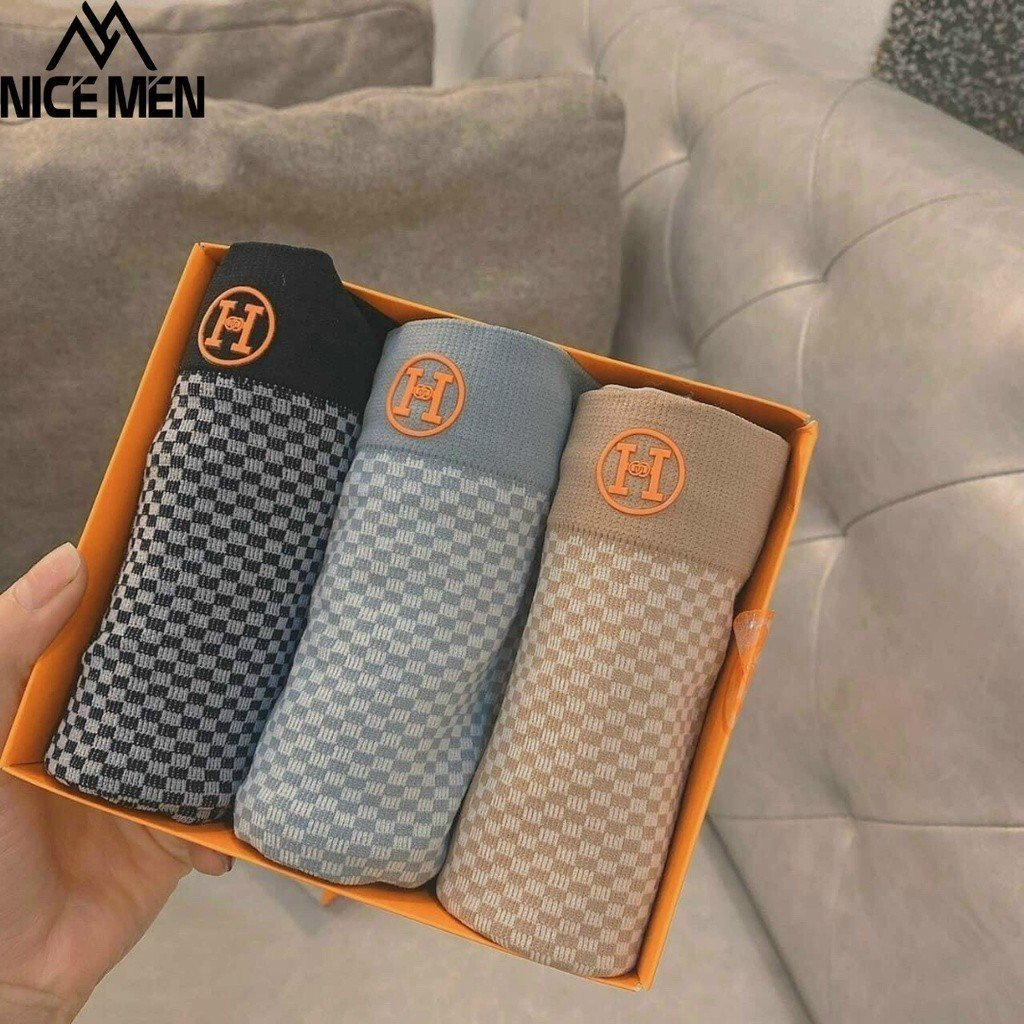 Hộp 3c quần sịp nam màu cam chữ H