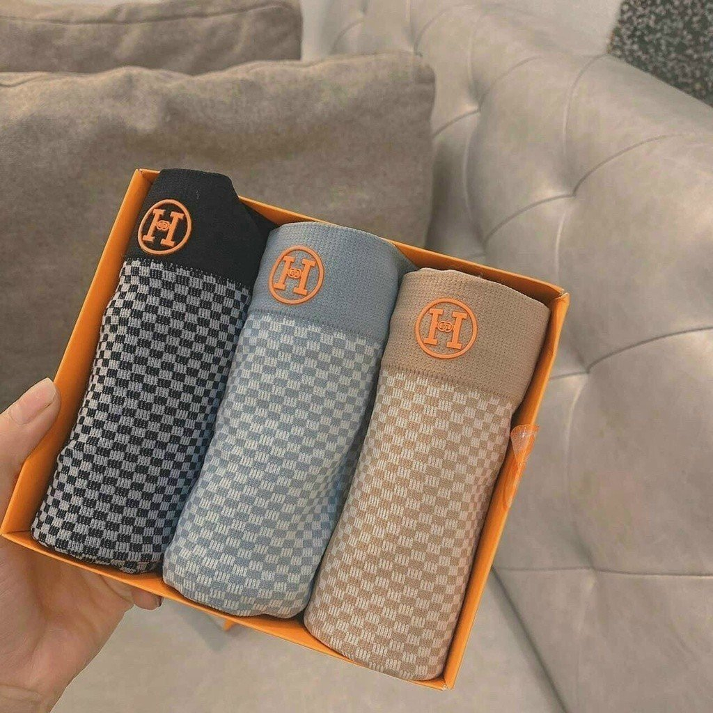 Hộp 3c quần sịp nam màu cam chữ H
