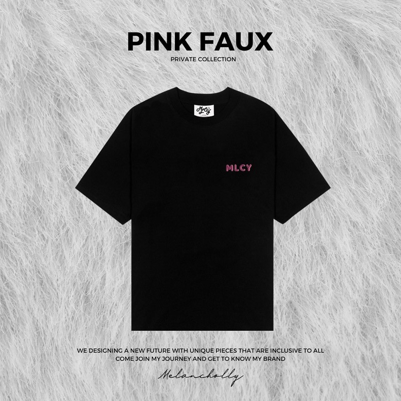 Melancholly " Pink Faux " Signature T-Shirt