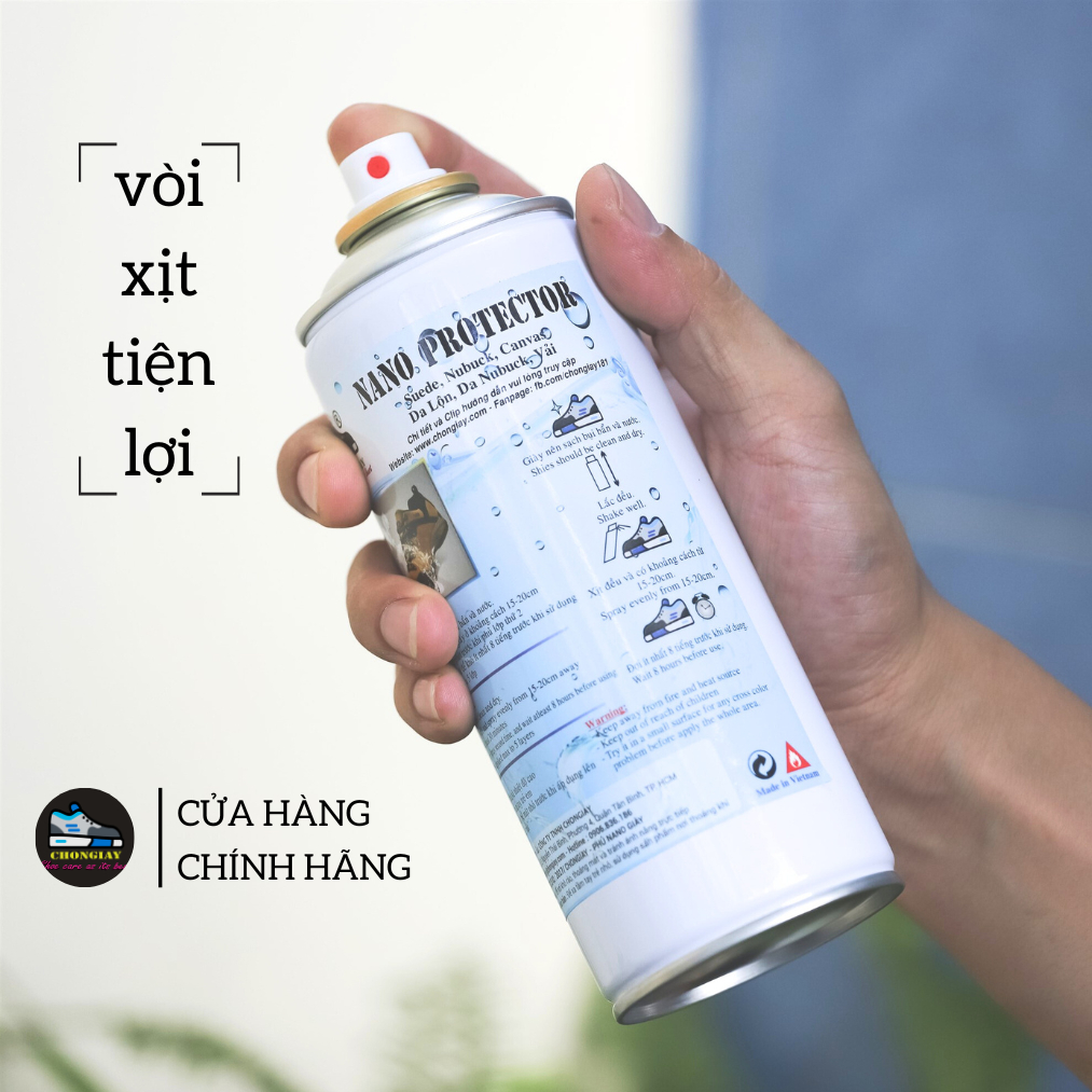 Xịt  Chống Thấm Nước Nano Bảo Vệ Giày, Túi Xách CHONGIAY 150ml