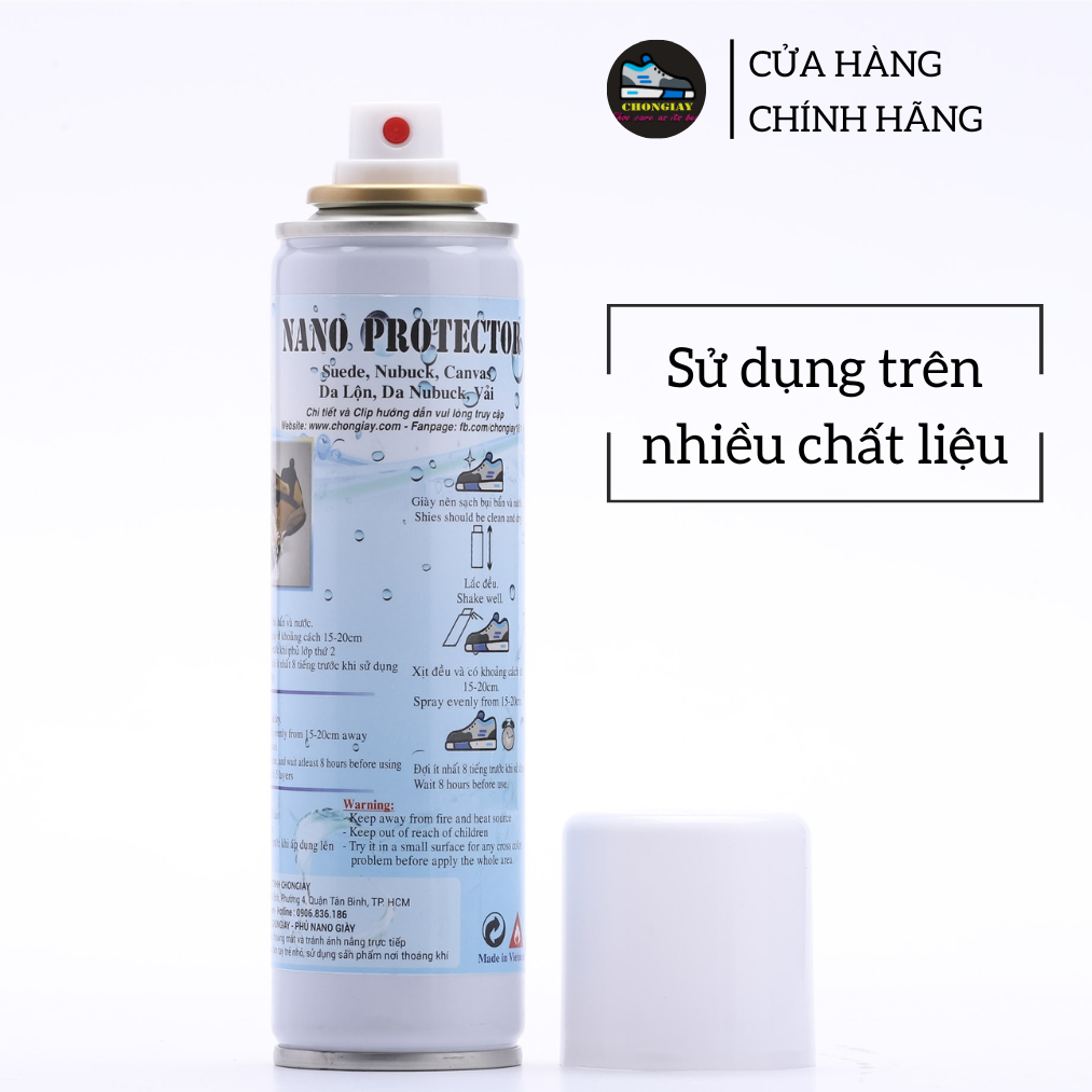 Xịt  Chống Thấm Nước Nano Bảo Vệ Giày, Túi Xách CHONGIAY 150ml