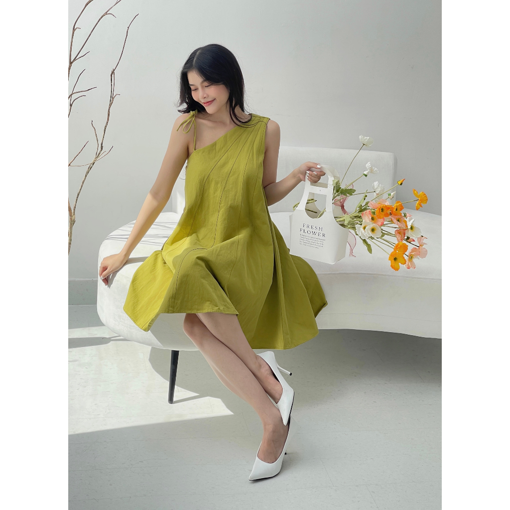 Đầm Nữ Form Xòe Cổ Cách Điệu Năng Động   - STERY DRESS - GOÛT DE JUN