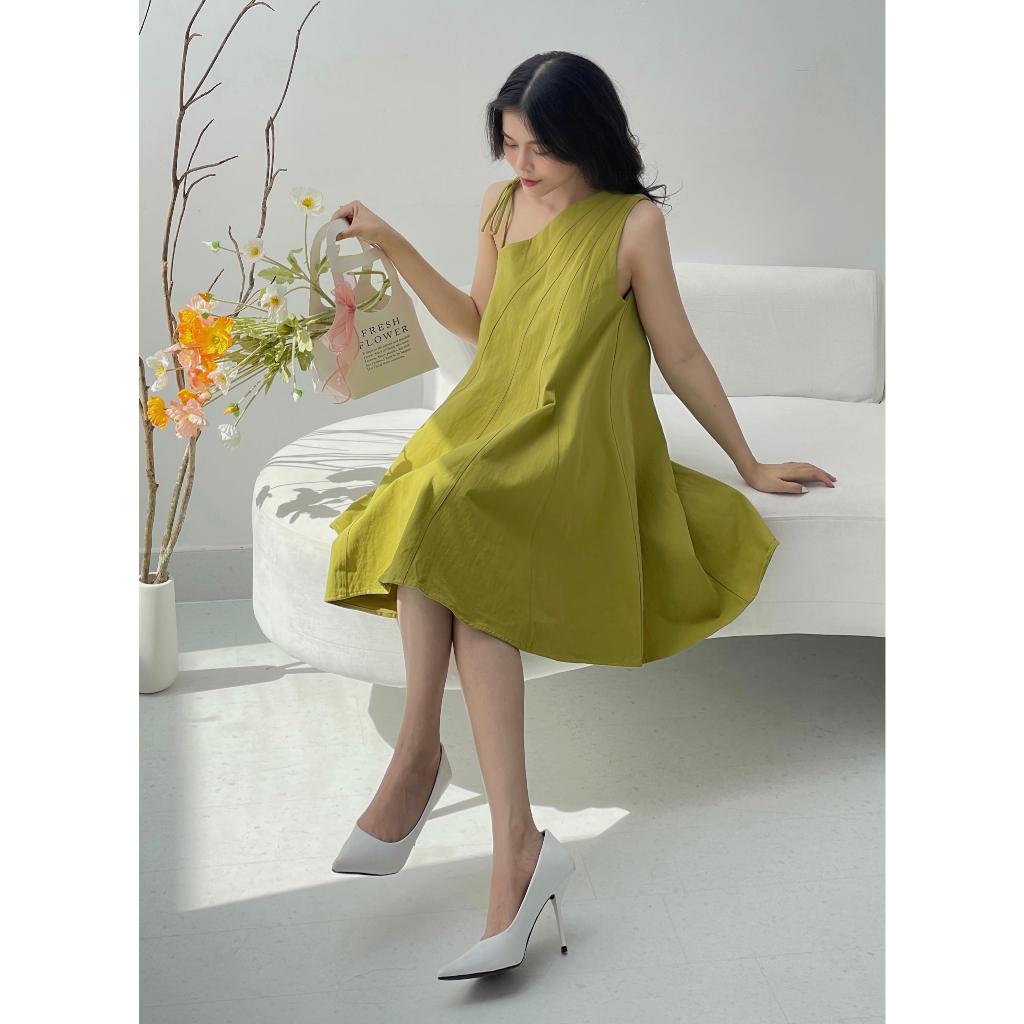 Đầm Nữ Form Xòe Cổ Cách Điệu Năng Động   - STERY DRESS - GOÛT DE JUN