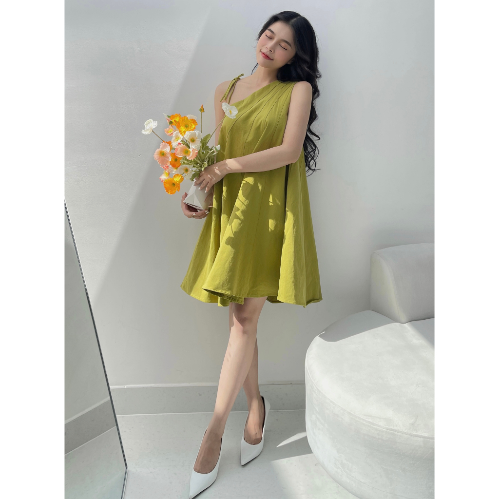 Đầm Nữ Form Xòe Cổ Cách Điệu Năng Động   - STERY DRESS - GOÛT DE JUN