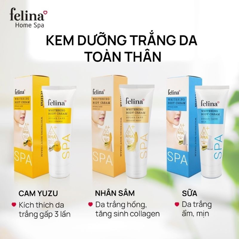Kem Dưỡng Trắng Da Toàn Thân Felina typ 250g Chính Hãng