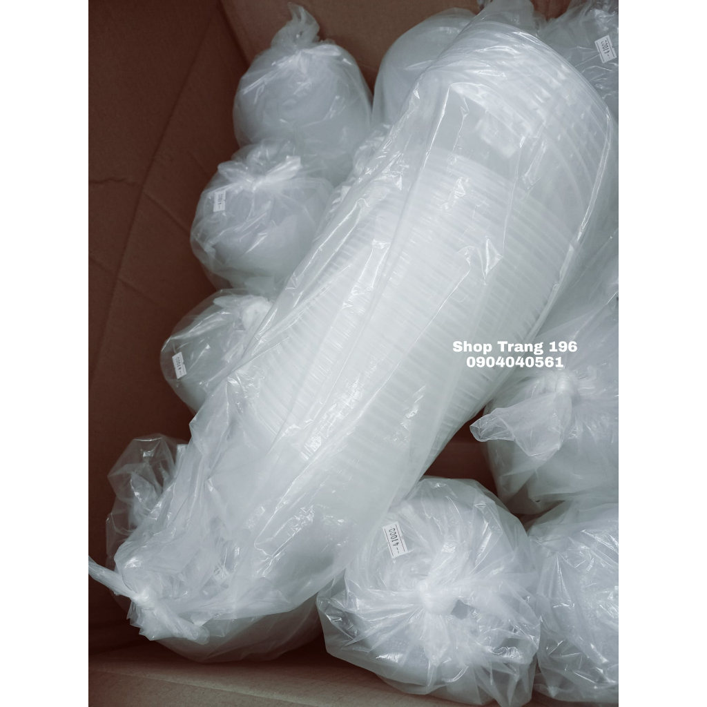 Lốc 50 Tô 1000ml Tân Tường Khang kèm nắp dùng đựng cháo , bún , mì cay giá siêu rẻ