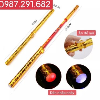 Sỉ đồ chơi trung thu, gậy tôn ngộ không thu gọn có đèn phát sáng, gậy tề thiên đại thánh phát sáng cho bé