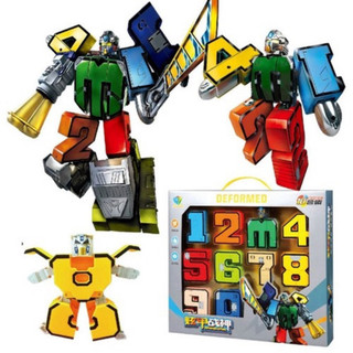 Đồ chơi lắp ráp robot biến hình từ số 0-9 bộ đồ chơi robot biến hình 10 chữ số cho bé