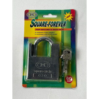 Ổ khoá 3 vòng Square Forever chống trộm, chống cắt 6P đủ size ( 1 ổ + 4 chìa )