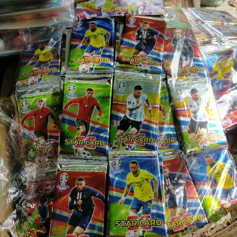 Sỉ vỉ 36 gói bài dây EURO2024 mỗi gói có 7 lá, thẻ bài lấp lánh