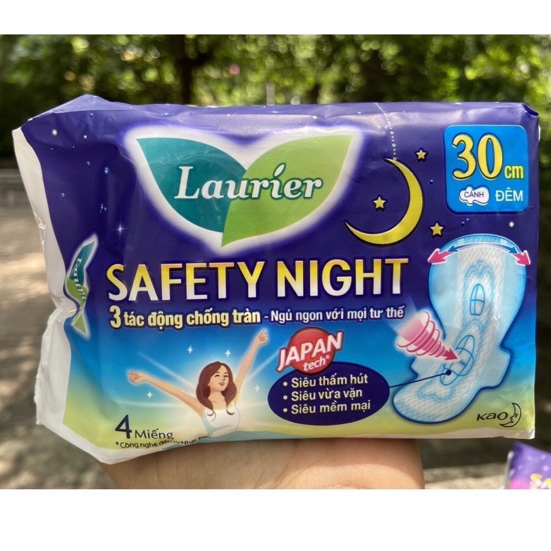Combo 3 tặng 1 Băng vệ sinh Laurier đêm 30cm/35cm/40cm 4miếng👇