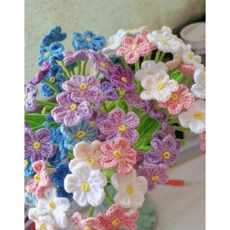 Hoa lưu ly len handmade