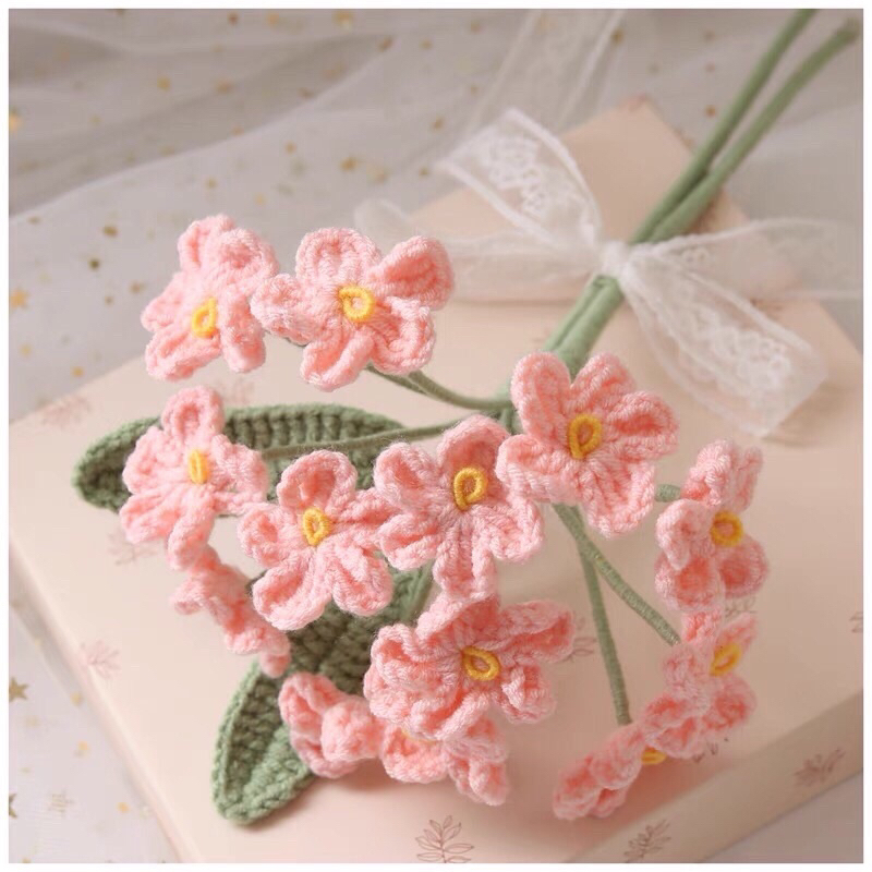 Hoa lưu ly len handmade