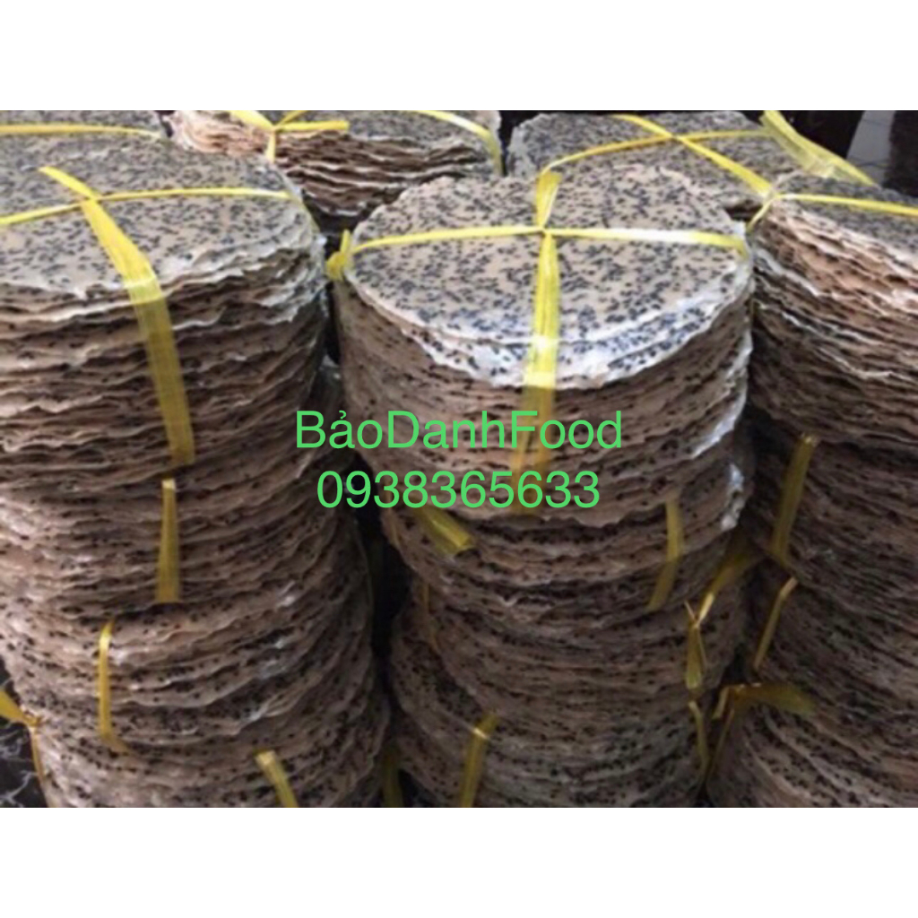 [HCM] Bánh tráng mè đen loại dày, đường kính 22cm, sản phẩm của Bảo Danh Foods.