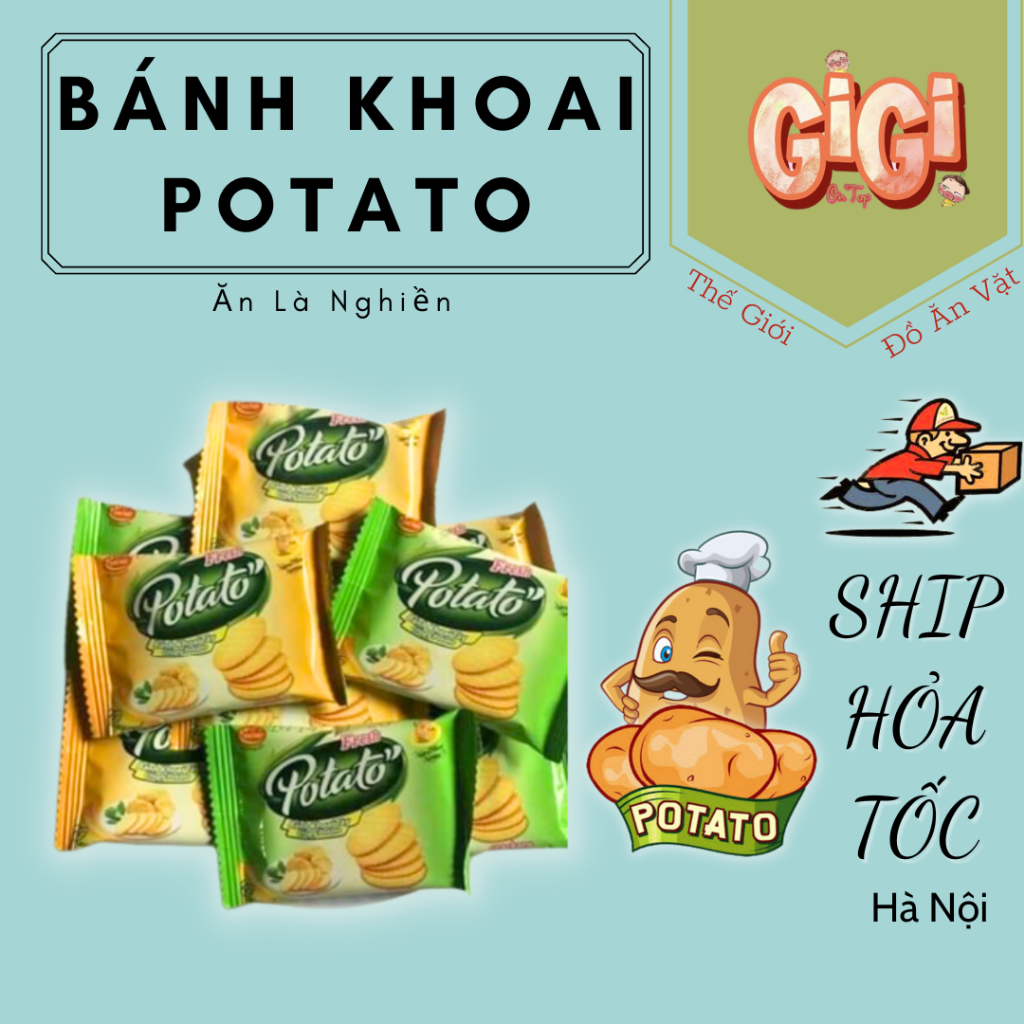 500g Bánh Khoai Tây Potato Minh Phát Bánh Quy Đậm Vị Đồ Ăn Ngon Giá Rẻ.