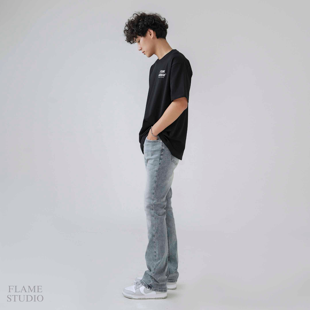 FLARE DENIM in BLUE, QUẦN JEAN LOE Nam màu xanh sáng