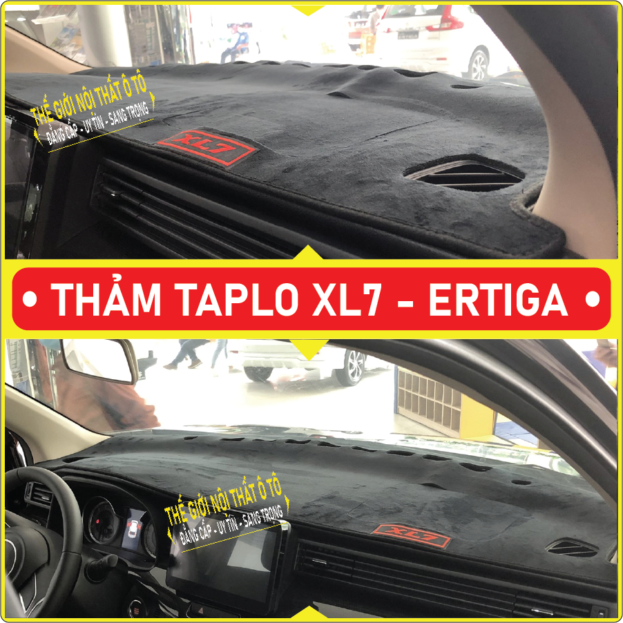 Thảm taplo suzuki xl7 ertiga da vân gỗ,da cacbon,da nỉ đen tuyết nhung chống nắng cao cấp