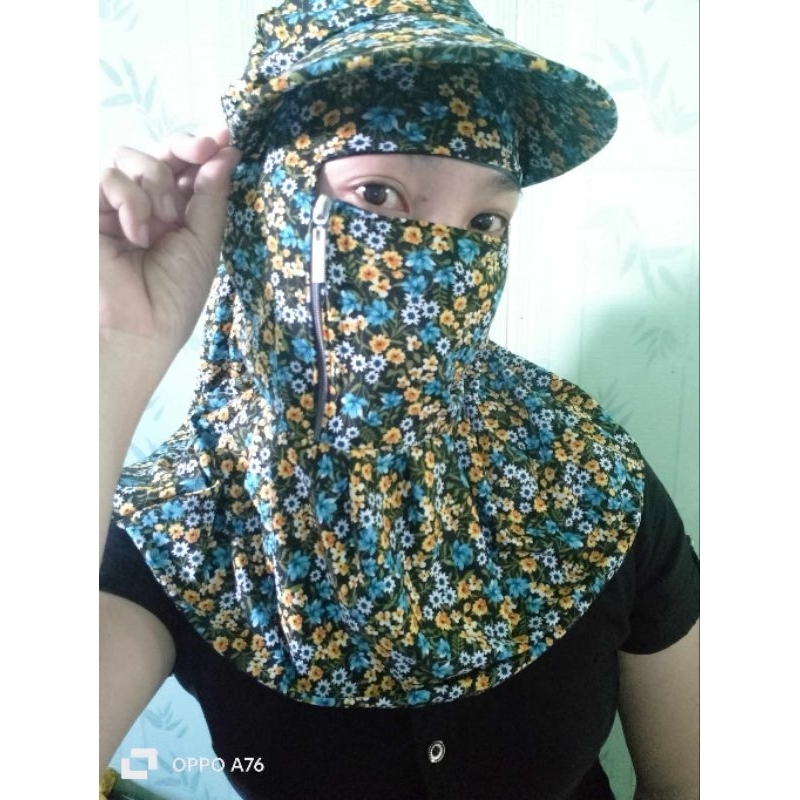 Nón chống nắng dây kéo bên hong