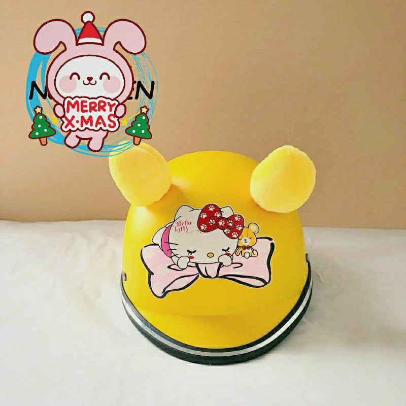 🏰 HCM 🏰 Mũ / Nón bảo hiểm 2-5 tuổi hình thú Đôremon - mèo Kity - pikachu có tai