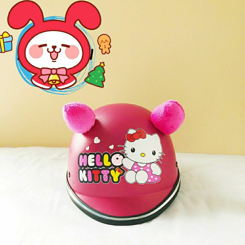 🏰 HCM 🏰 Mũ / Nón bảo hiểm 2-5 tuổi hình thú Đôremon - mèo Kity - pikachu có tai