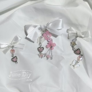 Pin bag bead | Ghim cài nơ trắng xiu xinhh 💓🫶🏻💞
