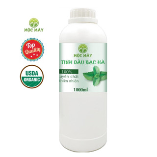 Tinh dầu Bạc hà 1 lít (1000ml) Mộc Mây nguyên chất từ thiên nhiên, xông thơm phòng, đuổi muỗi chuột