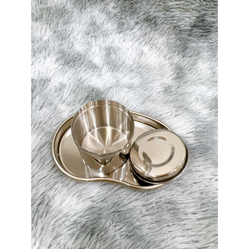 Khay Hũ Hạt Đậu , Hũ Đựng Bông Inox Dùng Trong Spa - Tmv