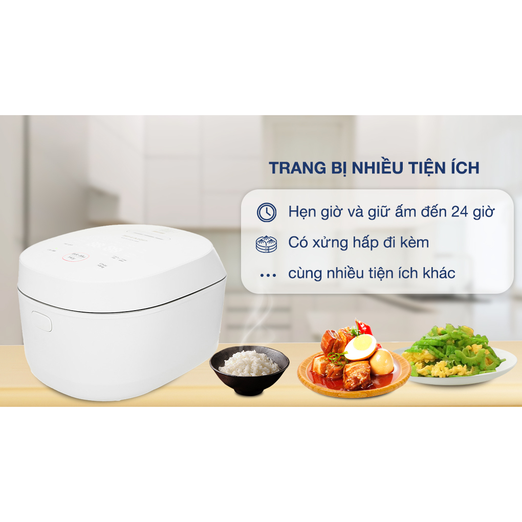 [HÀNG CHÍNH HÃNG] Nồi cơm cao tần Sharp 1.2 lít KS-IH122V-WH